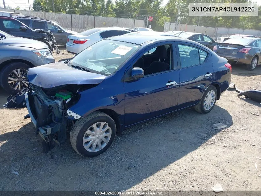 2012 Nissan Versa S/Sv/Sl VIN: 3N1CN7AP4CL942226 Lot: 40262008