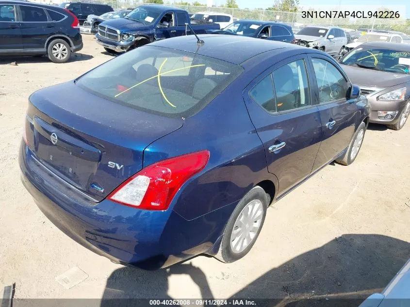 3N1CN7AP4CL942226 2012 Nissan Versa S/Sv/Sl