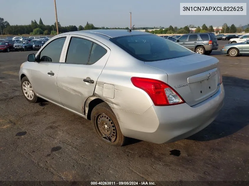 2012 Nissan Versa S/Sv/Sl VIN: 3N1CN7APXCL822625 Lot: 40263811