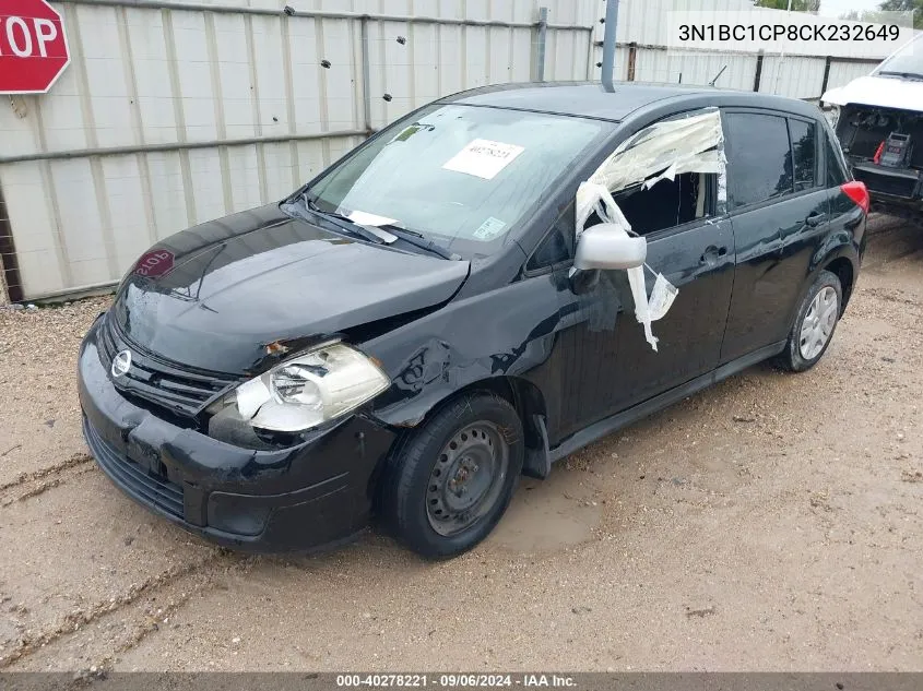 2012 Nissan Versa S/Sl VIN: 3N1BC1CP8CK232649 Lot: 40278221