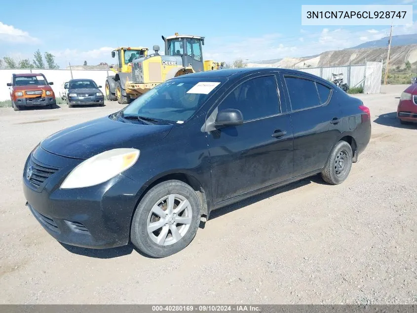 3N1CN7AP6CL928747 2012 Nissan Versa 1.6 S