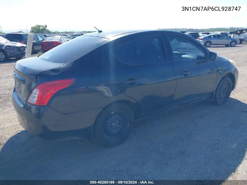 3N1CN7AP6CL928747 2012 Nissan Versa 1.6 S