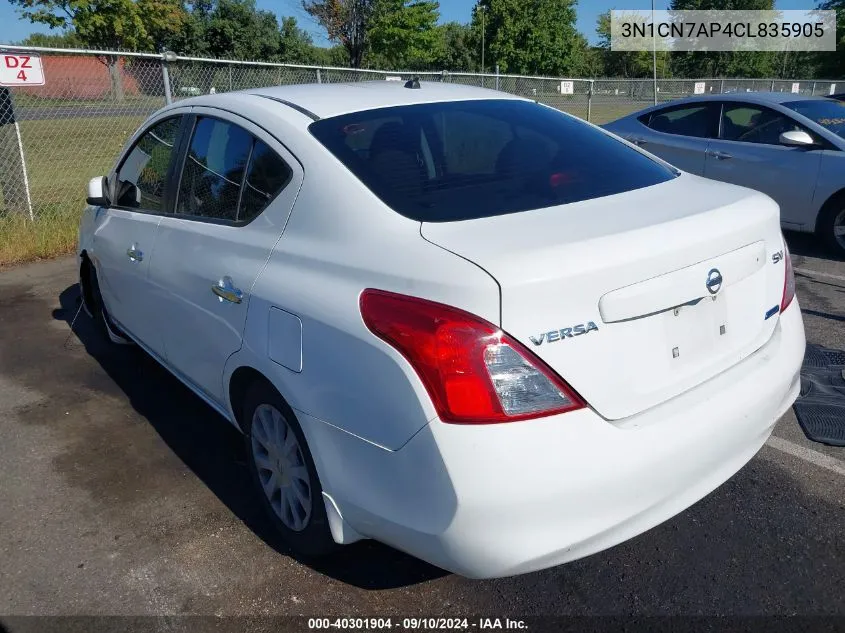 2012 Nissan Versa S/Sv/Sl VIN: 3N1CN7AP4CL835905 Lot: 40301904