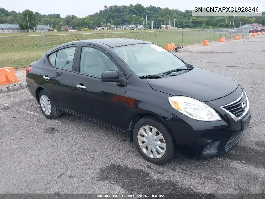 2012 Nissan Versa 1.6 Sv VIN: 3N1CN7APXCL928346 Lot: 40305620