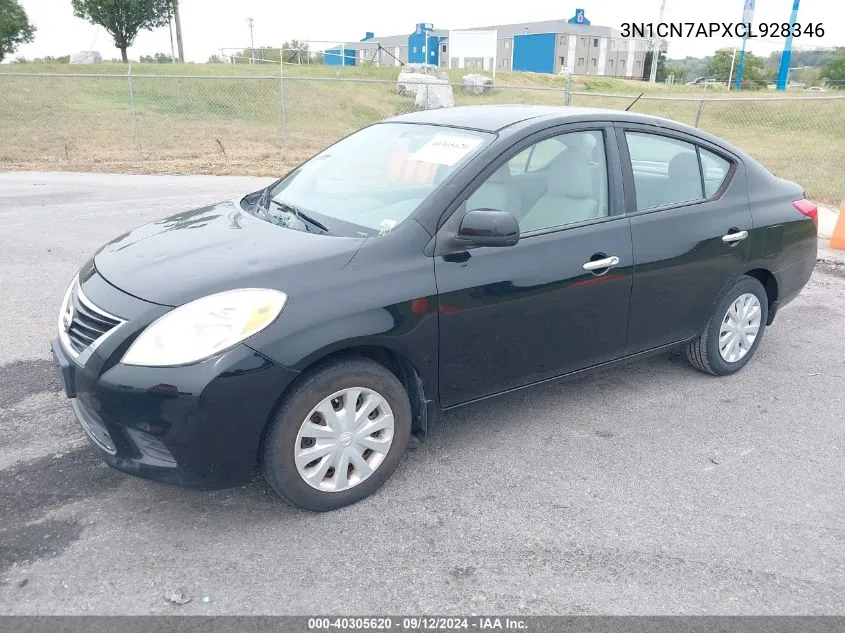 2012 Nissan Versa 1.6 Sv VIN: 3N1CN7APXCL928346 Lot: 40305620