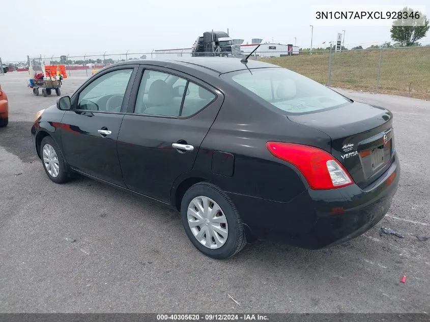 2012 Nissan Versa 1.6 Sv VIN: 3N1CN7APXCL928346 Lot: 40305620