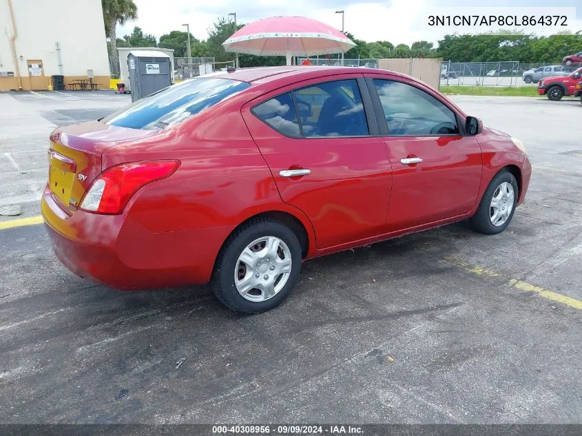 3N1CN7AP8CL864372 2012 Nissan Versa 1.6 Sv