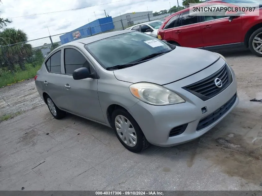 2012 Nissan Versa 1.6 S VIN: 3N1CN7AP9CL810787 Lot: 40317306