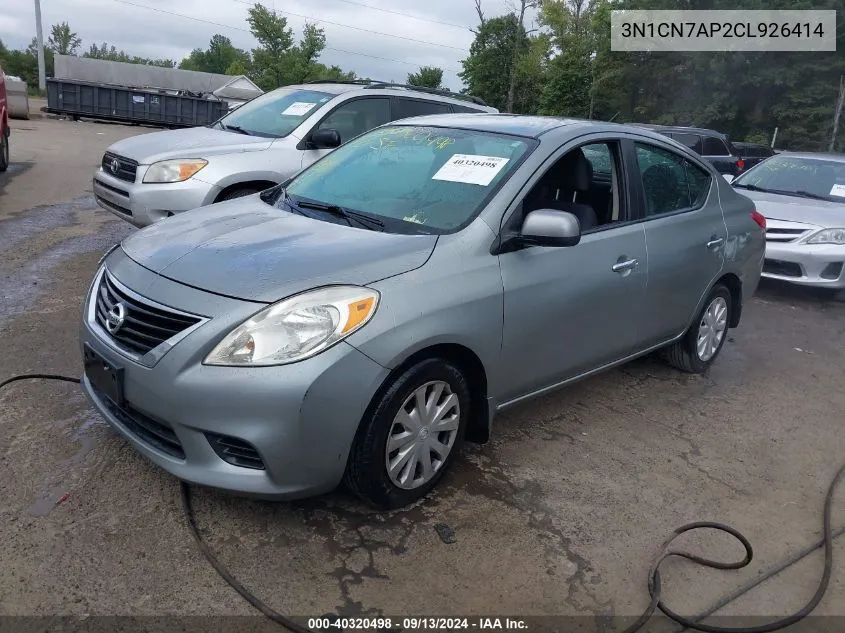 2012 Nissan Versa 1.6 Sv VIN: 3N1CN7AP2CL926414 Lot: 40320498