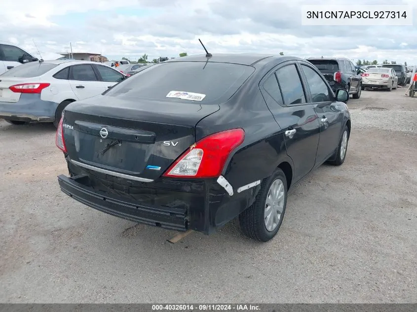 3N1CN7AP3CL927314 2012 Nissan Versa S/Sv/Sl