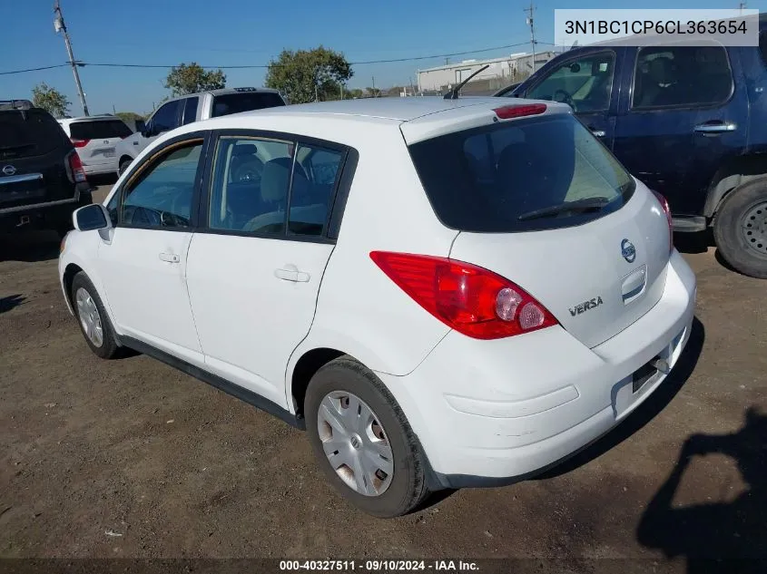 2012 Nissan Versa 1.8 S VIN: 3N1BC1CP6CL363654 Lot: 40327511