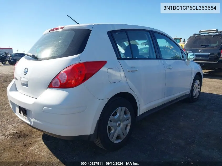 2012 Nissan Versa 1.8 S VIN: 3N1BC1CP6CL363654 Lot: 40327511