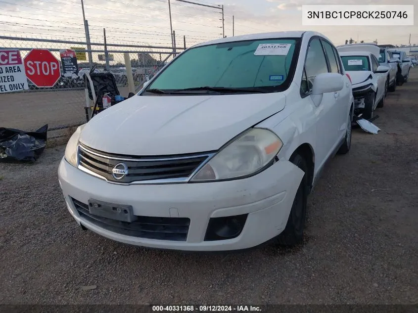 2012 Nissan Versa S/Sl VIN: 3N1BC1CP8CK250746 Lot: 40331368