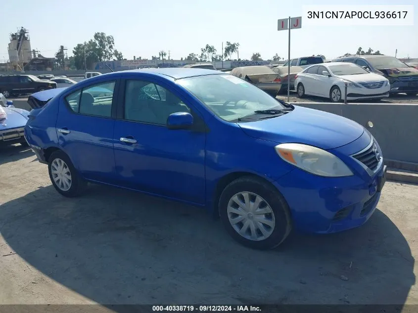 2012 Nissan Versa 1.6 Sv VIN: 3N1CN7AP0CL936617 Lot: 40338719