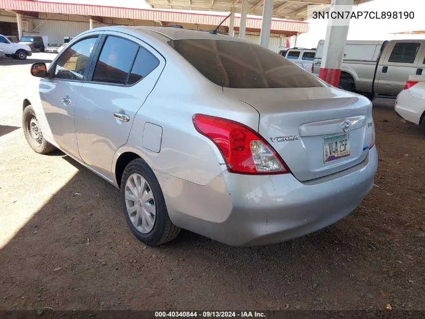 3N1CN7AP7CL898190 2012 Nissan Versa 1.6 Sv