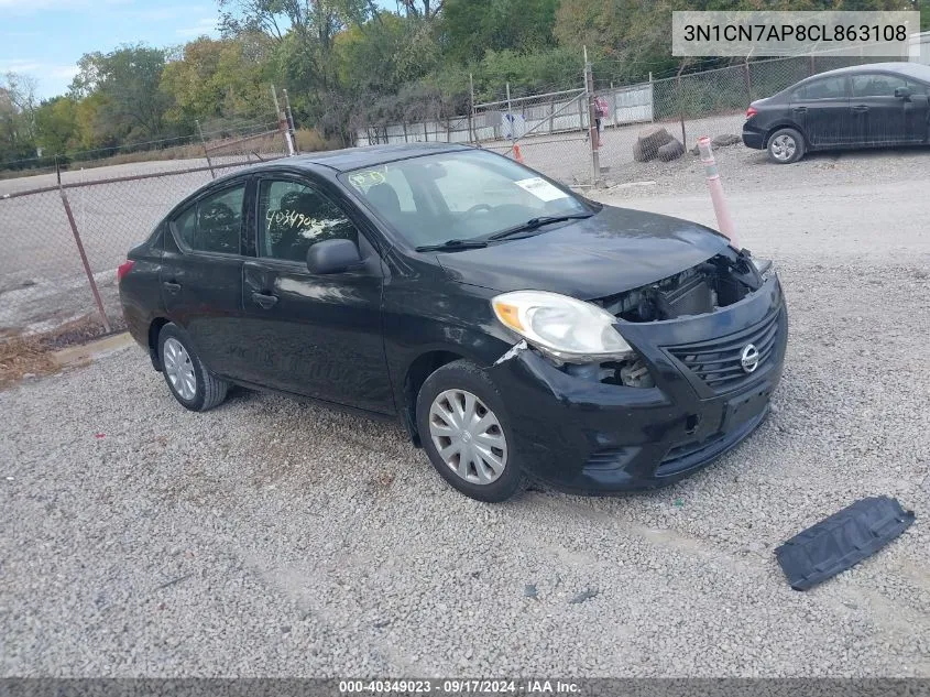 3N1CN7AP8CL863108 2012 Nissan Versa 1.6 S