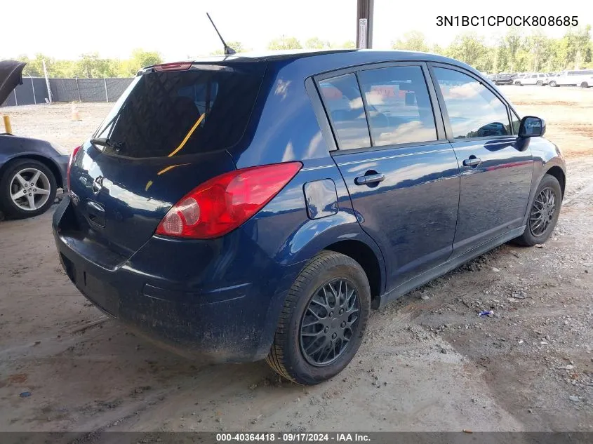 2012 Nissan Versa 1.8 S VIN: 3N1BC1CP0CK808685 Lot: 40364418