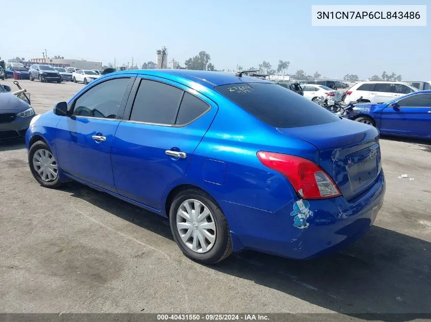 3N1CN7AP6CL843486 2012 Nissan Versa 1.6 Sv