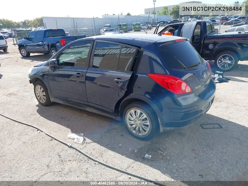 2012 Nissan Versa S/Sl VIN: 3N1BC1CP2CK298484 Lot: 40462555