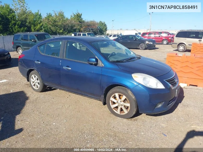 2012 Nissan Versa 1.6 Sl VIN: 3N1CN7AP8CL858491 Lot: 40509966