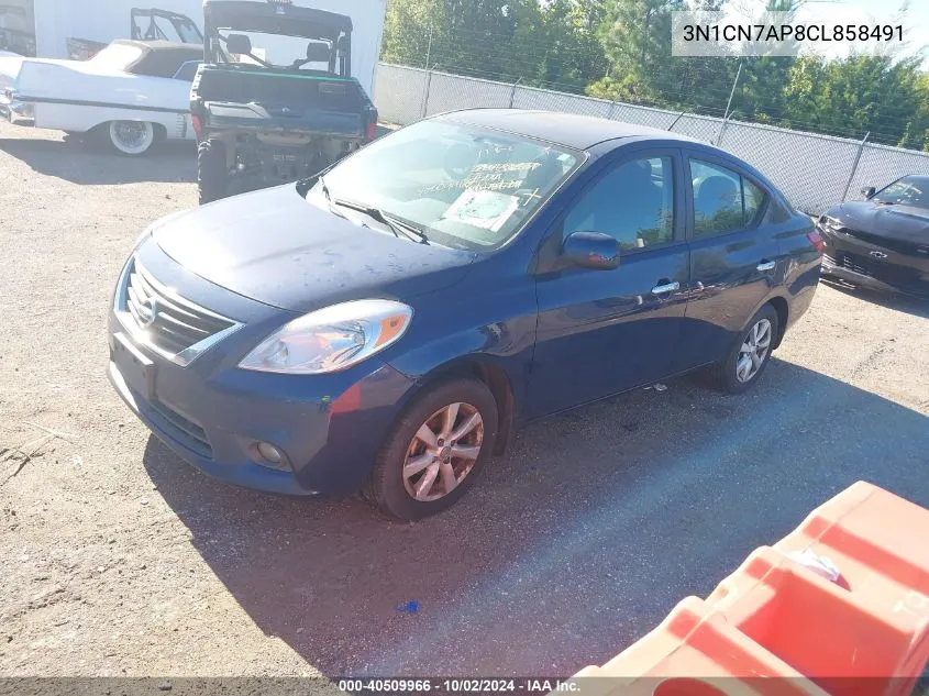 2012 Nissan Versa 1.6 Sl VIN: 3N1CN7AP8CL858491 Lot: 40509966