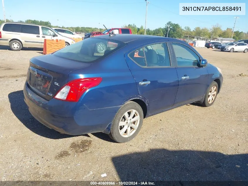 2012 Nissan Versa 1.6 Sl VIN: 3N1CN7AP8CL858491 Lot: 40509966