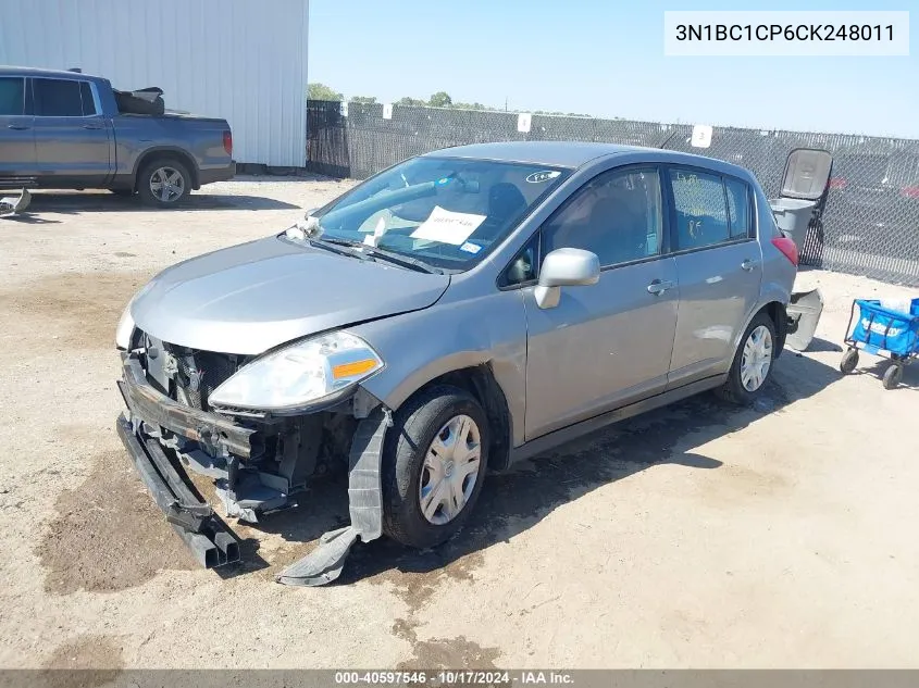 2012 Nissan Versa 1.8 S VIN: 3N1BC1CP6CK248011 Lot: 40597546