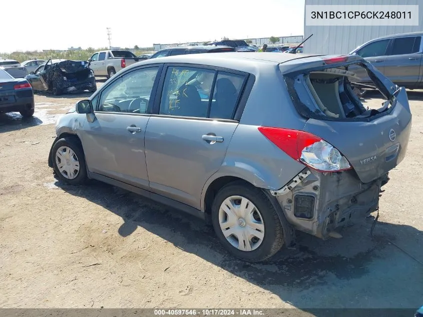 2012 Nissan Versa 1.8 S VIN: 3N1BC1CP6CK248011 Lot: 40597546