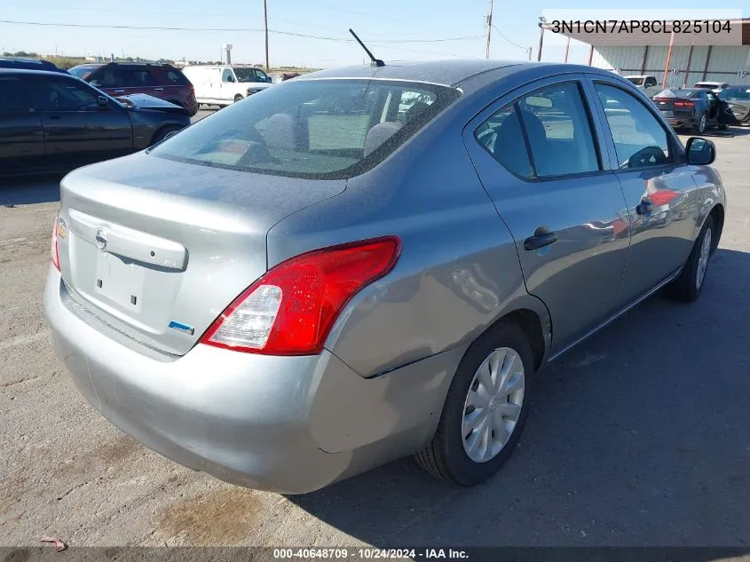 2012 Nissan Versa 1.6 S VIN: 3N1CN7AP8CL825104 Lot: 40648709