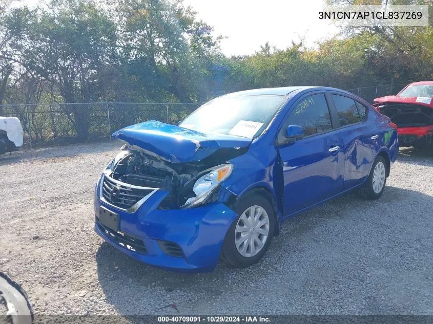 2012 Nissan Versa 1.6 Sv VIN: 3N1CN7AP1CL837269 Lot: 40709091