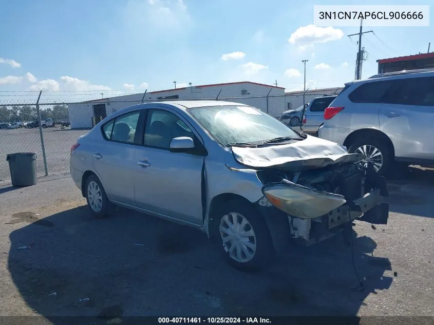 2012 Nissan Versa 1.6 Sv VIN: 3N1CN7AP6CL906666 Lot: 40711461