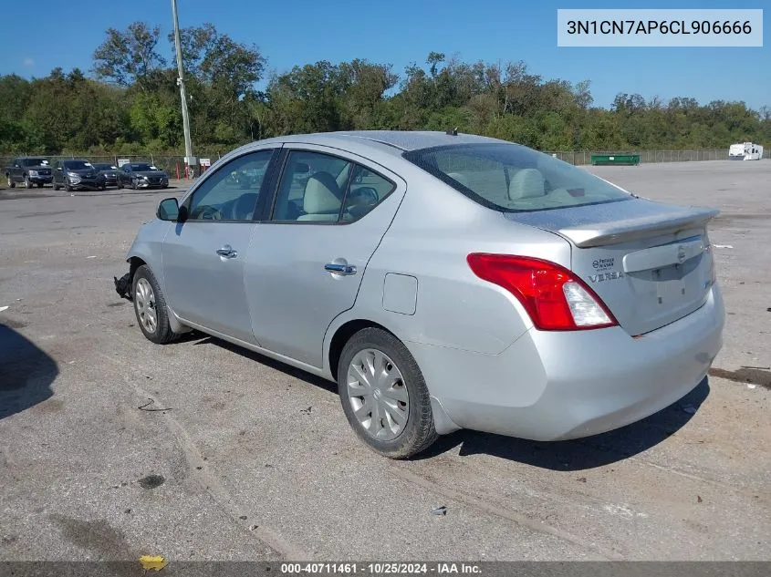 2012 Nissan Versa 1.6 Sv VIN: 3N1CN7AP6CL906666 Lot: 40711461