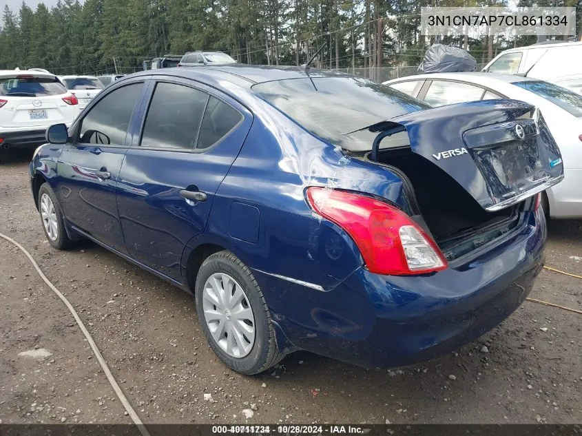 2012 Nissan Versa S/Sv/Sl VIN: 3N1CN7AP7CL861334 Lot: 40711734