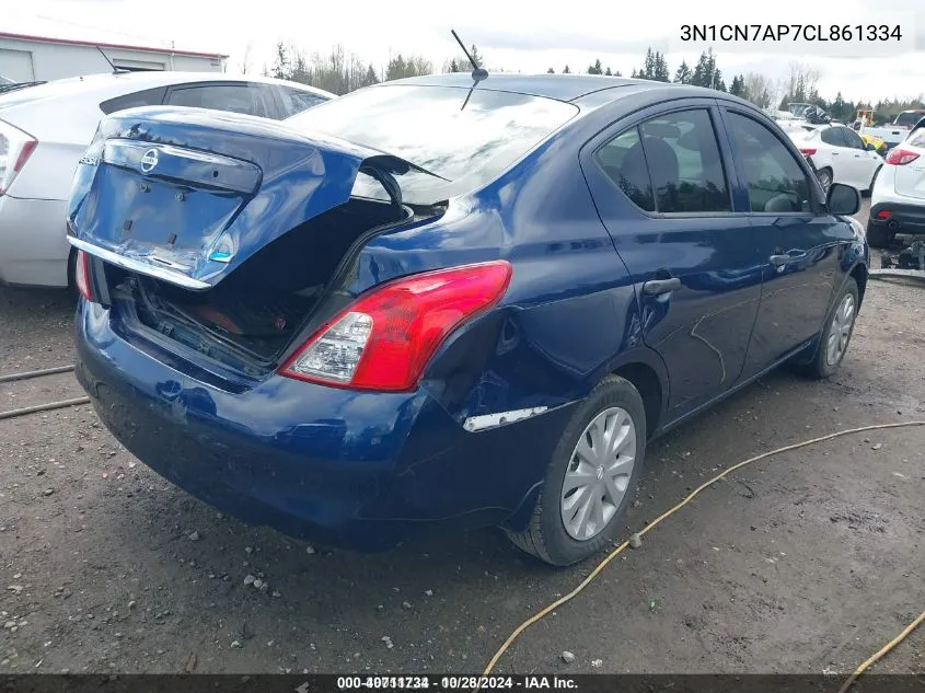 2012 Nissan Versa S/Sv/Sl VIN: 3N1CN7AP7CL861334 Lot: 40711734