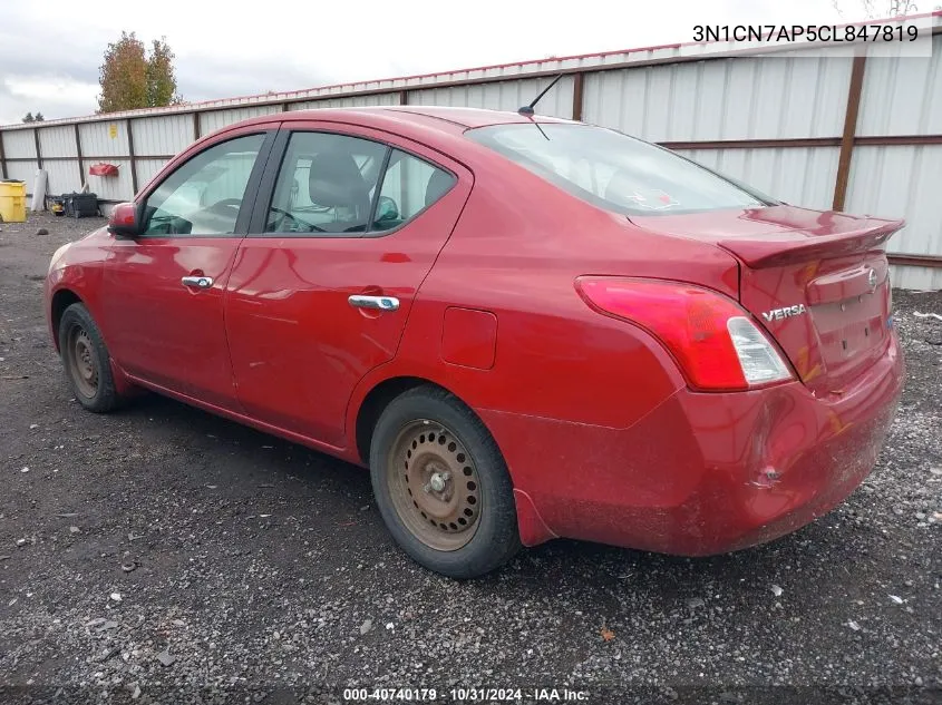 2012 Nissan Versa 1.6 Sv VIN: 3N1CN7AP5CL847819 Lot: 40740179