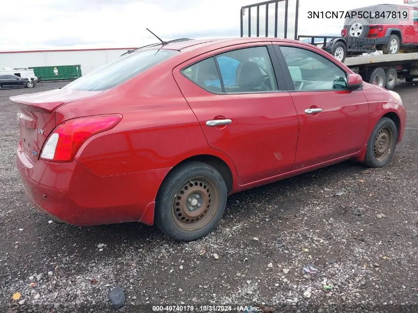 2012 Nissan Versa 1.6 Sv VIN: 3N1CN7AP5CL847819 Lot: 40740179