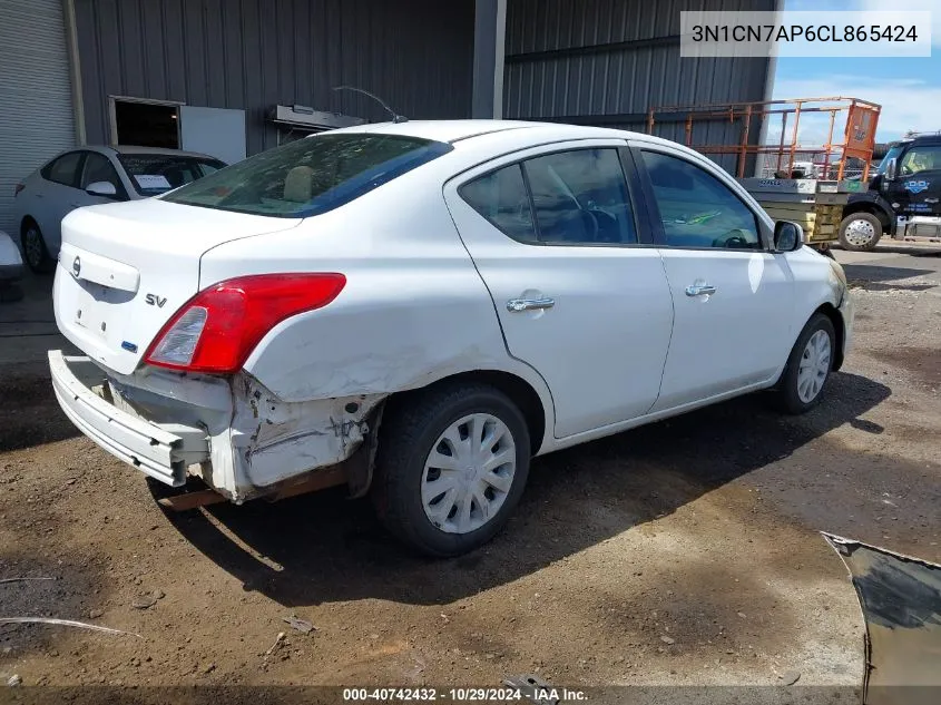 2012 Nissan Versa 1.6 Sv VIN: 3N1CN7AP6CL865424 Lot: 40742432