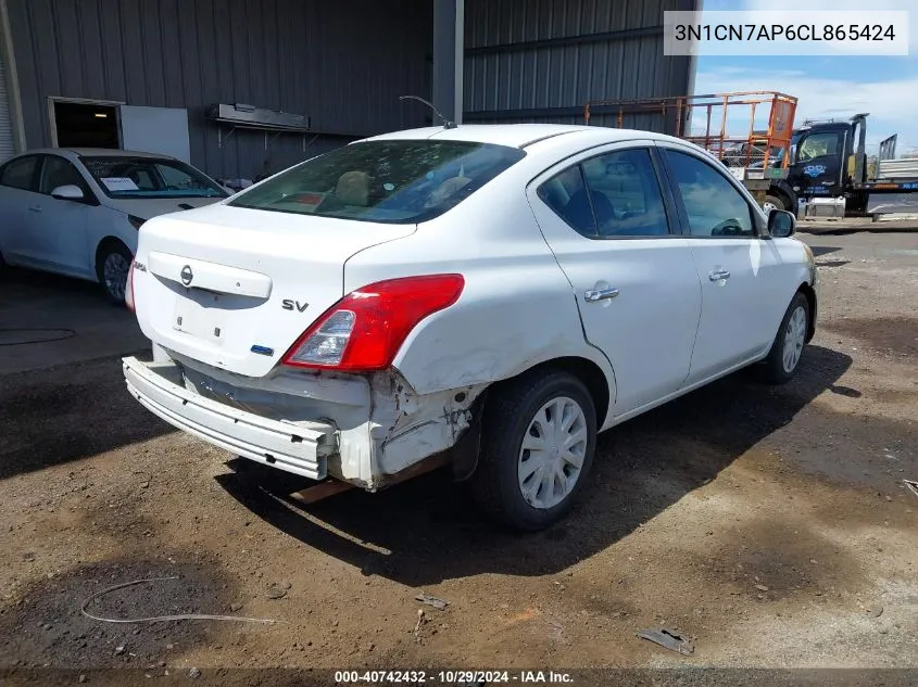 2012 Nissan Versa 1.6 Sv VIN: 3N1CN7AP6CL865424 Lot: 40742432