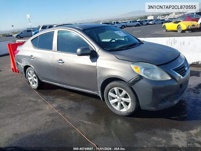 2012 Nissan Versa 1.6 Sl VIN: 3N1CN7AP2CL870555 Lot: 40744807