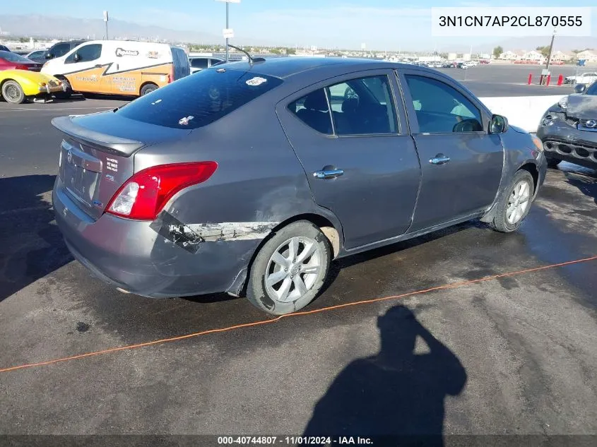 2012 Nissan Versa 1.6 Sl VIN: 3N1CN7AP2CL870555 Lot: 40744807