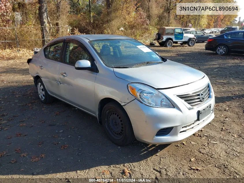 2012 Nissan Versa 1.6 Sv VIN: 3N1CN7AP6CL890694 Lot: 40754214