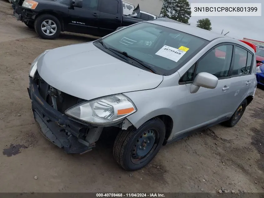 2012 Nissan Versa S VIN: 3N1BC1CP8CK801399 Lot: 40759468