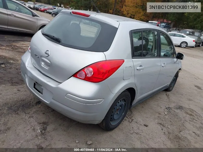 2012 Nissan Versa S VIN: 3N1BC1CP8CK801399 Lot: 40759468