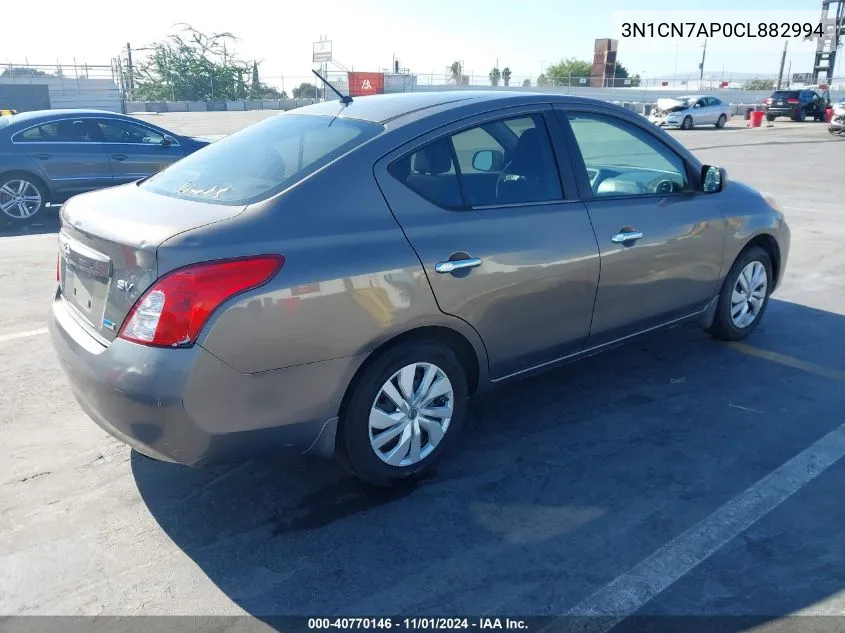 3N1CN7AP0CL882994 2012 Nissan Versa 1.6 Sv