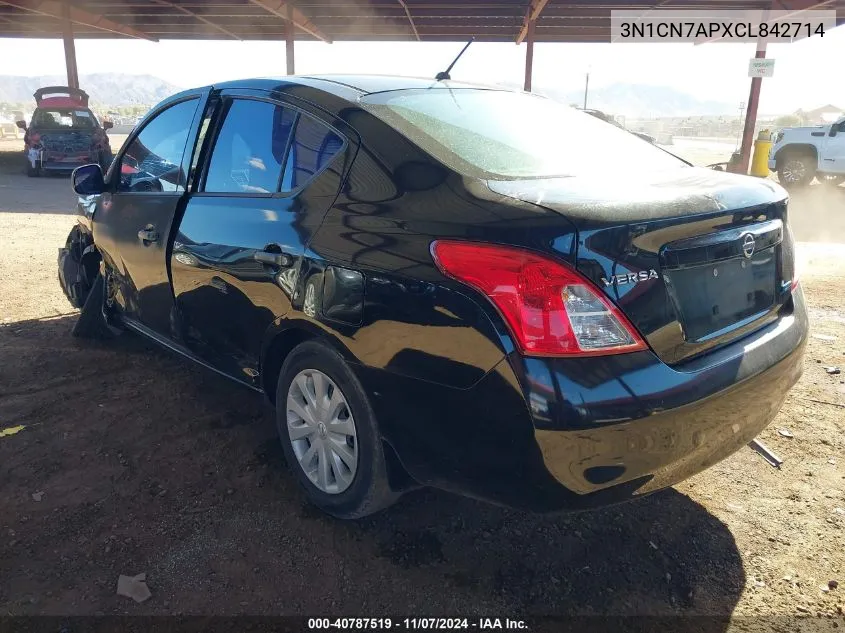 2012 Nissan Versa 1.6 S VIN: 3N1CN7APXCL842714 Lot: 40787519