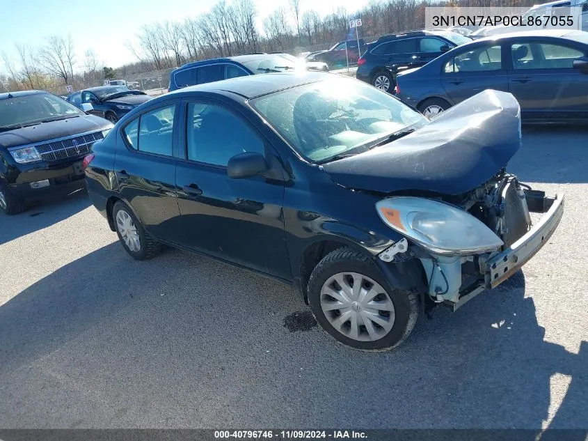 2012 Nissan Versa 1.6 S VIN: 3N1CN7AP0CL867055 Lot: 40796746