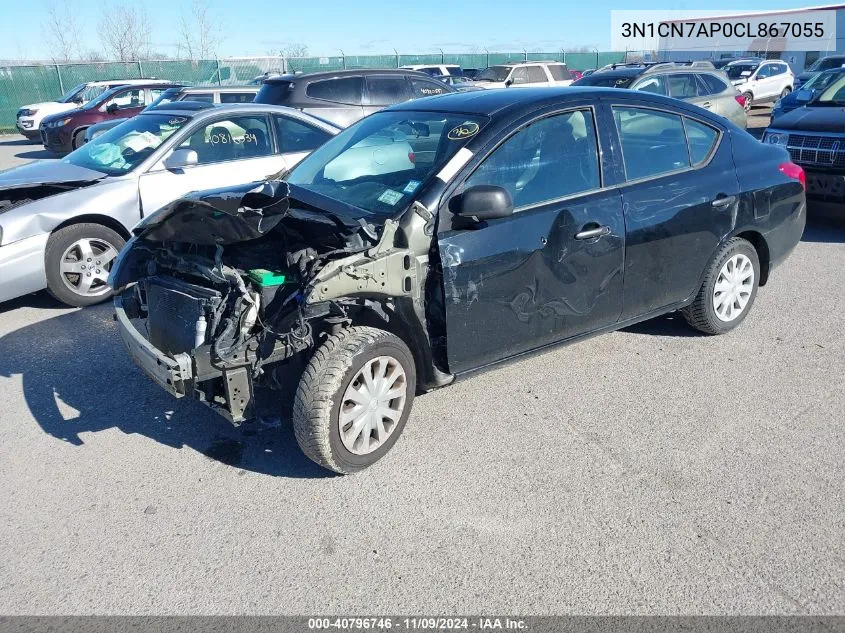 2012 Nissan Versa 1.6 S VIN: 3N1CN7AP0CL867055 Lot: 40796746