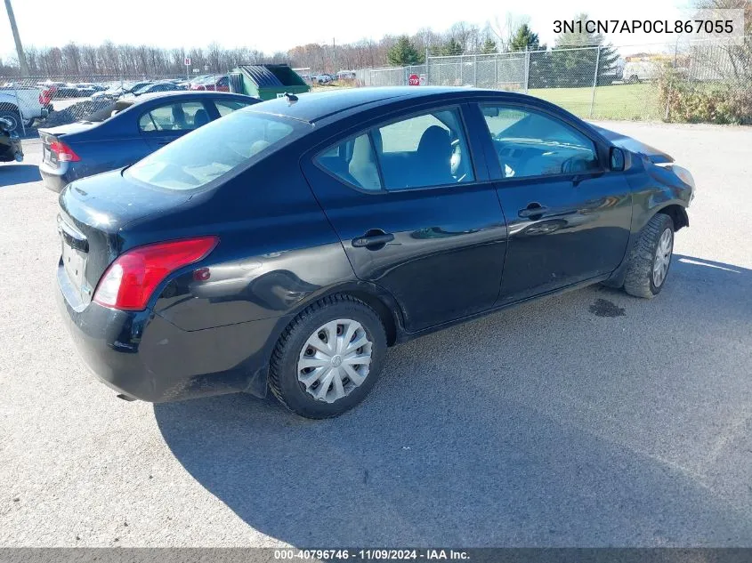 2012 Nissan Versa 1.6 S VIN: 3N1CN7AP0CL867055 Lot: 40796746