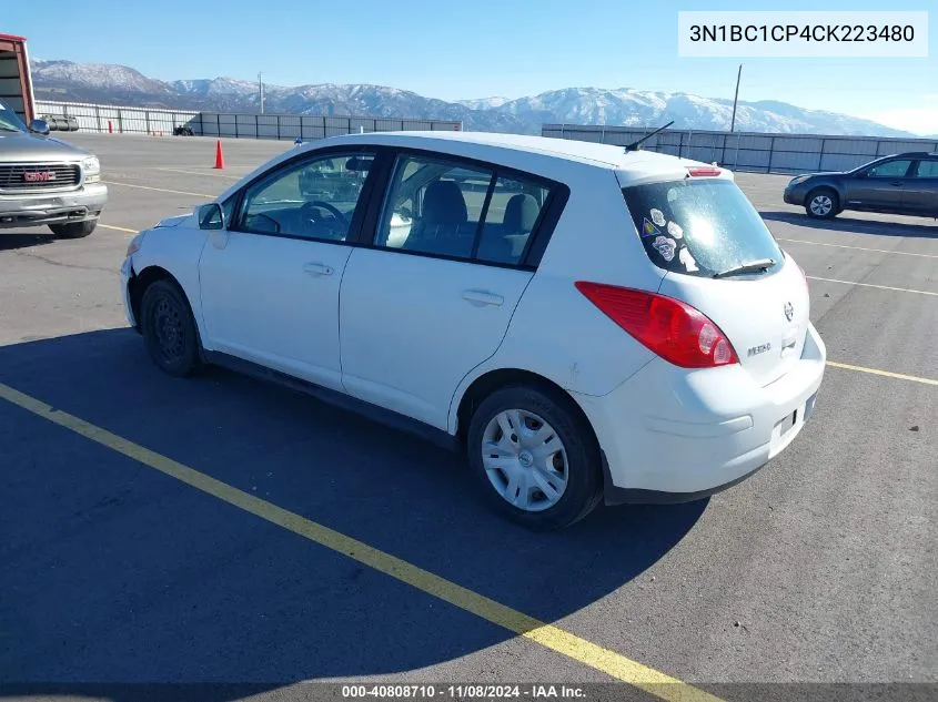 2012 Nissan Versa S VIN: 3N1BC1CP4CK223480 Lot: 40808710