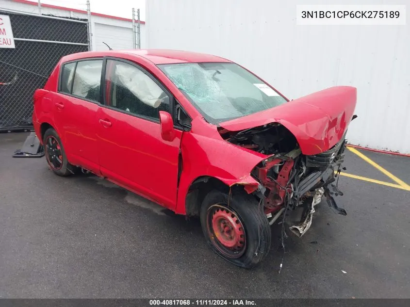 2012 Nissan Versa S/Sl VIN: 3N1BC1CP6CK275189 Lot: 40817068